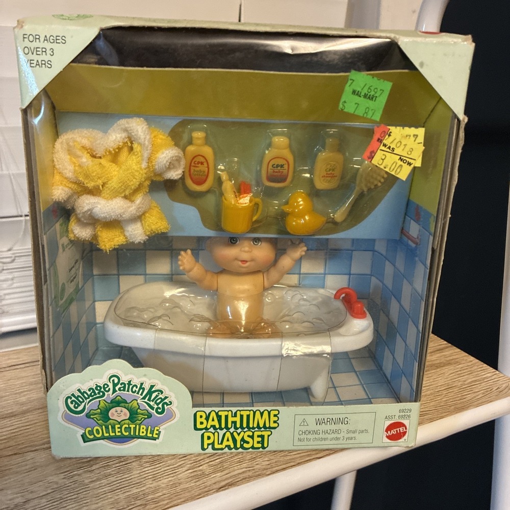 Vintage 1996‎ Cabbage Patch Kids Collectible Bathtime Playset  New In Box !!